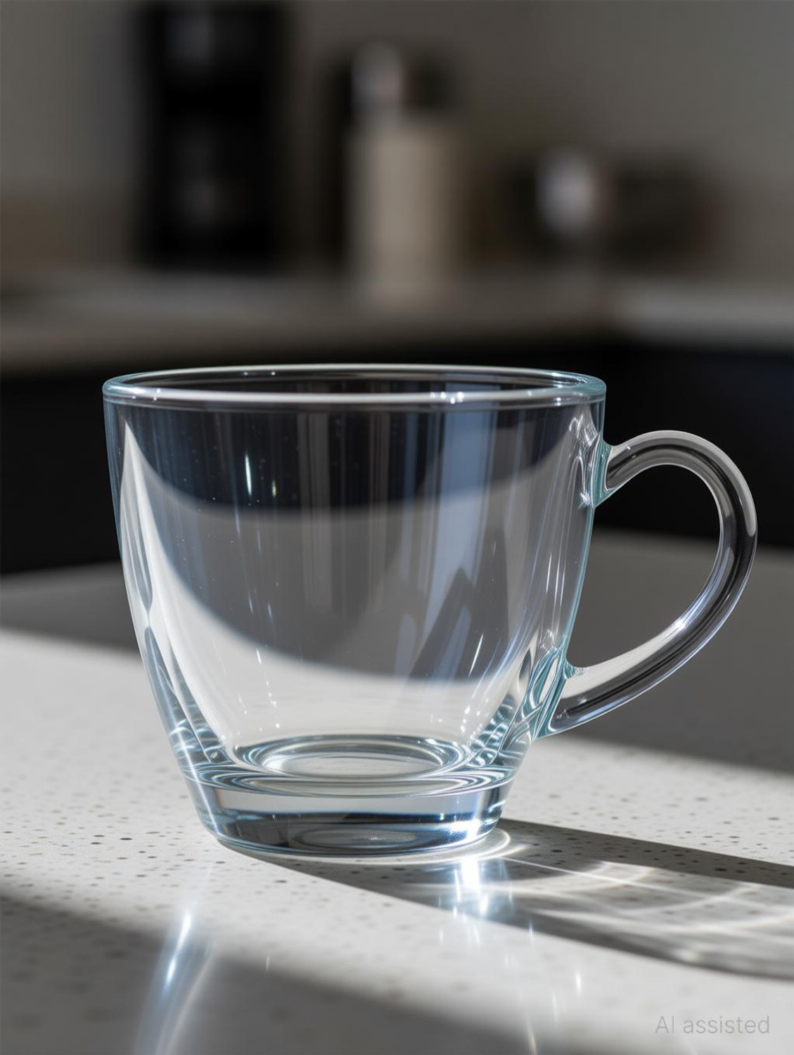 Image of V Bright Pack of 6 Glass Tea Cup Set Square Transparent Glass Cups for Tea & Coffee Drinking Cup Set (Clear, Cup Set)