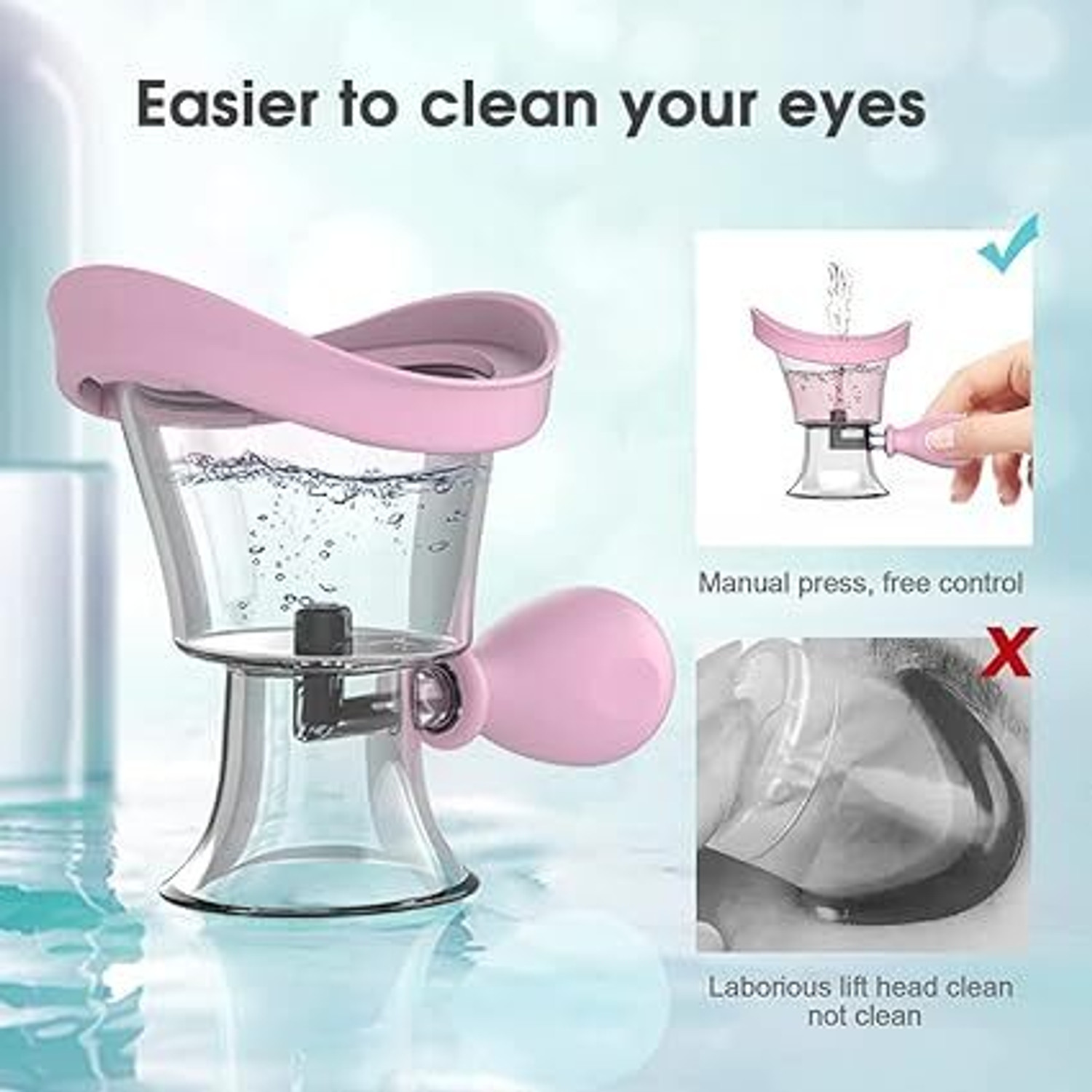Image of NexNest Pack of 1 Silicone Silicone Eye Wash Cup,Squeeze Rinsing Eye Wash Cup E500