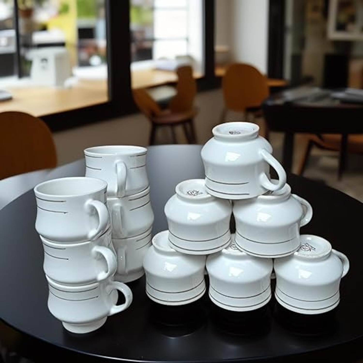 Image of TheMittiStudio Pack of 12 Ceramic Hotel Grade Ceramic Tea & Coffee Cups Set of 12 | 100 ml (White, Cup Set)