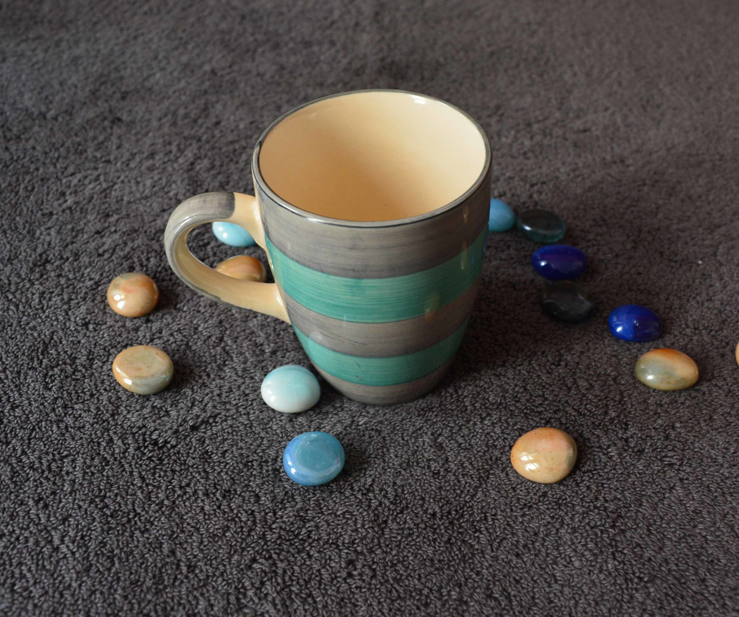 Image of Renhomz Pack of 6 Ceramic Premium Ceramic Handmade Coffee Mug-Set of 6 | Seashell Grey Green |