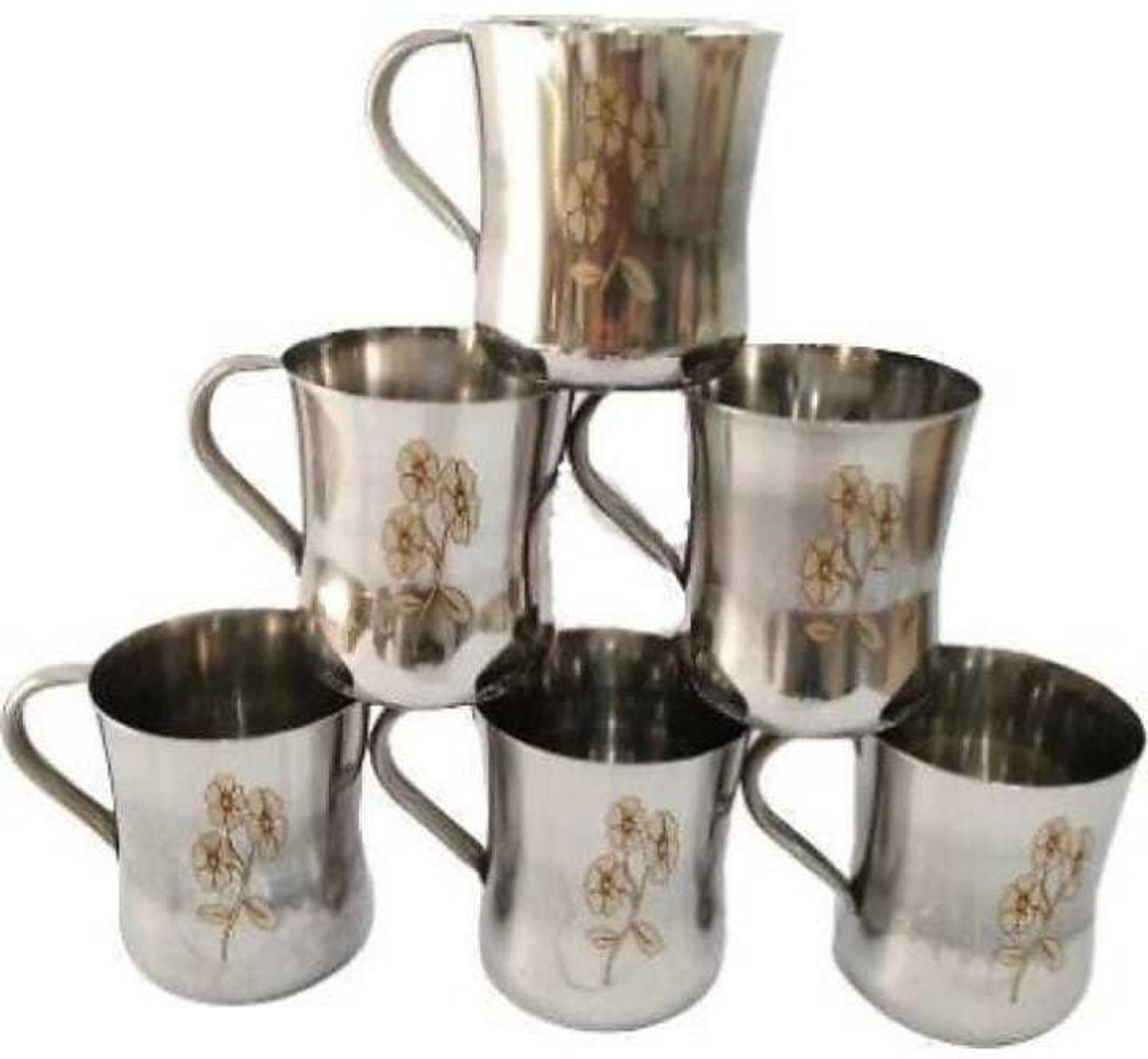 ABK STEELS Pack of 6 Steel Steel Laser Cupset