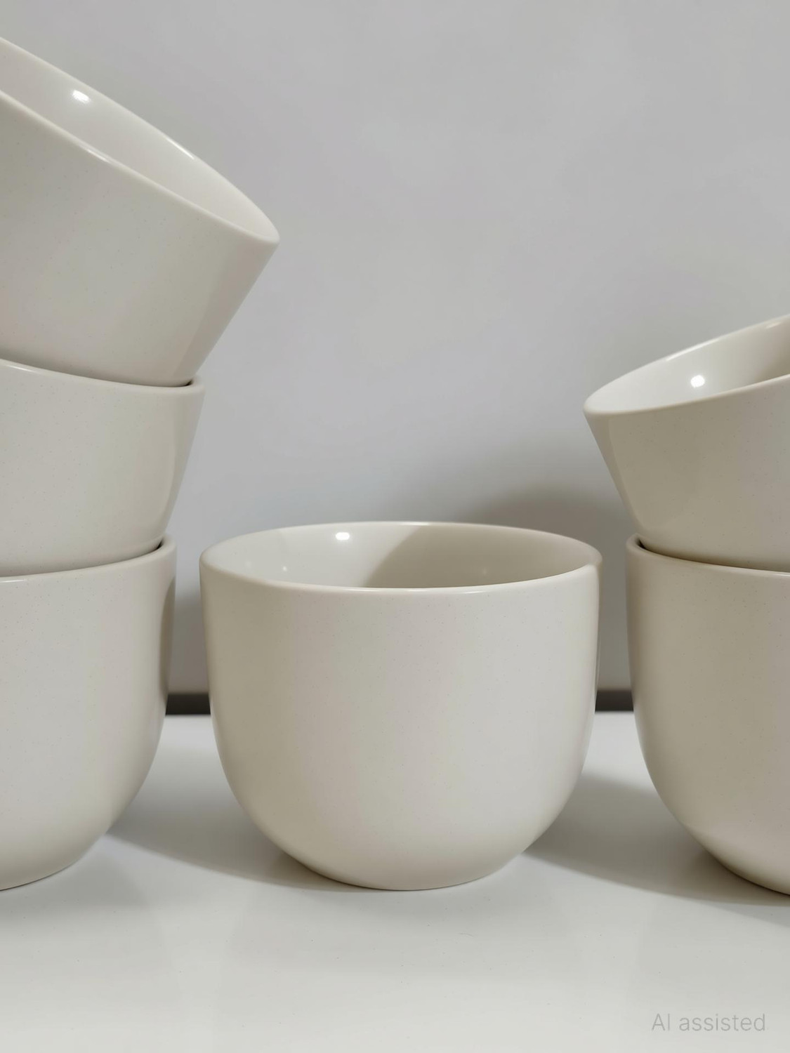Image of freesale Pack of 6 Ceramic White Tea /Coffee Cup Set - 170 ML Each