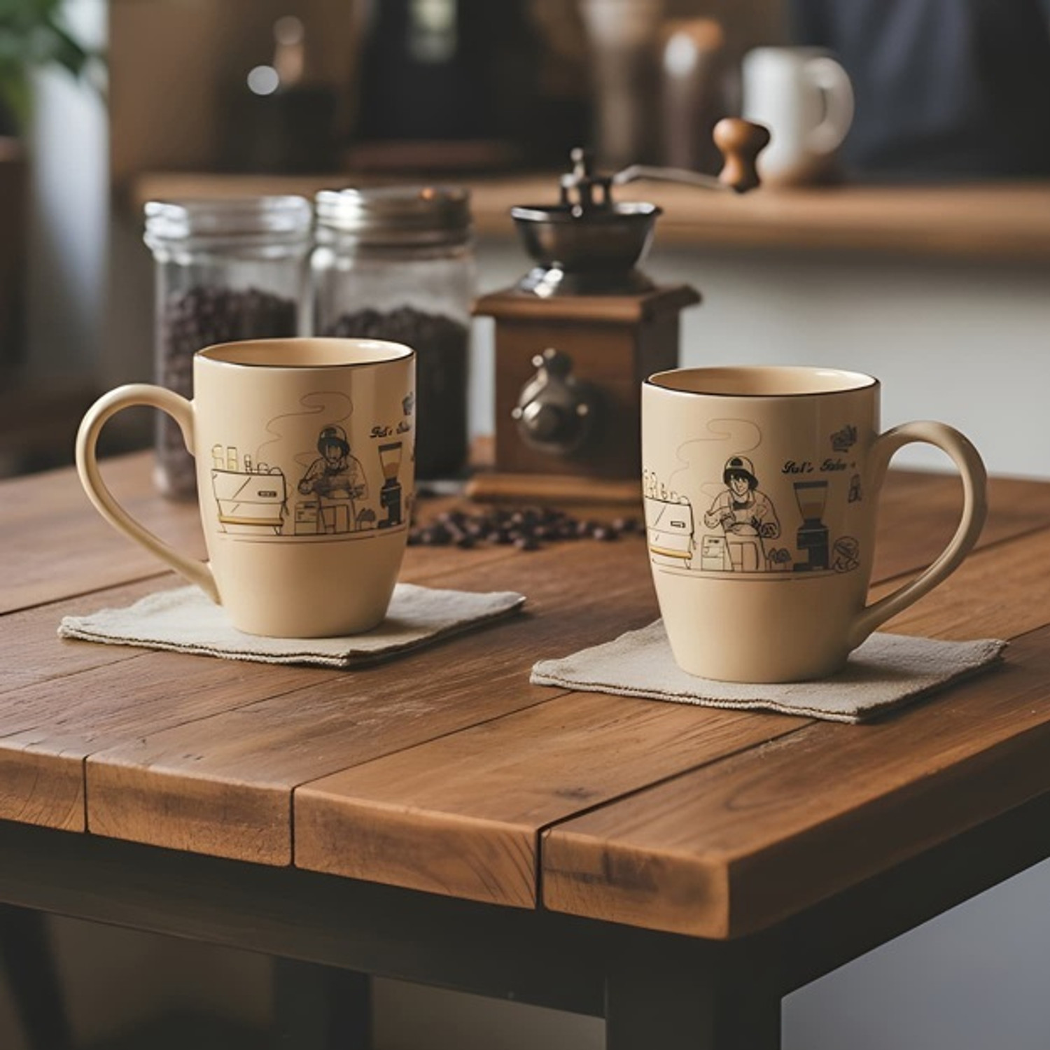 Image of Liva Pack of 2 Ceramic Royal Blue Cup set For Tea /Coffee