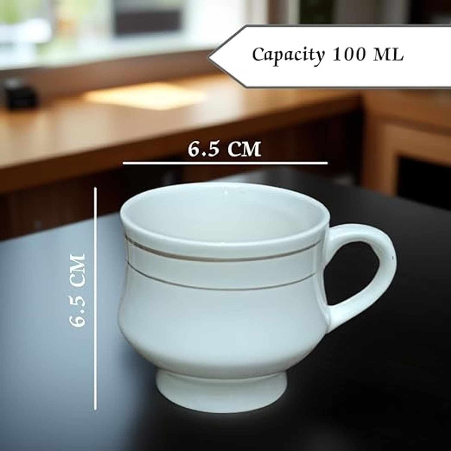 Image of TheMittiStudio Pack of 12 Ceramic Hotel Grade Ceramic Tea & Coffee Cups Set of 12 | 100 ml (White, Cup Set)