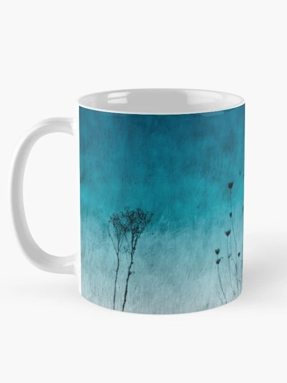 Image of Printsalive Pack of 1 Ceramic Wildflowers design Ceramic Coffee mug (350ml)