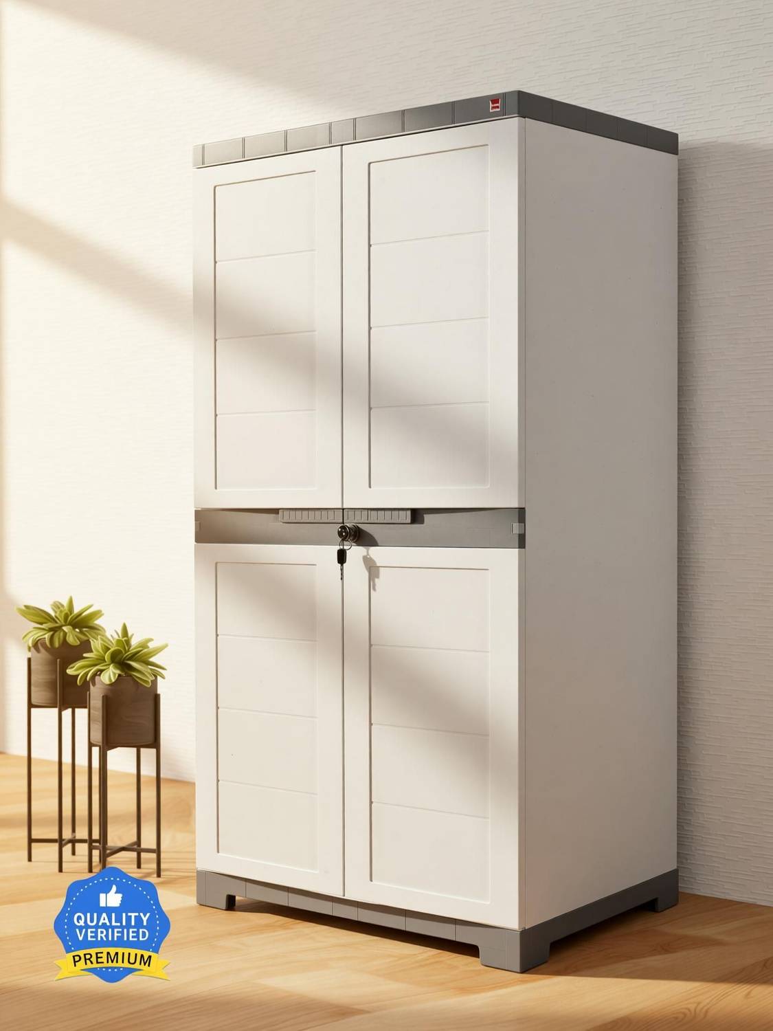 Cello White Plastic Cupboard - Image 4