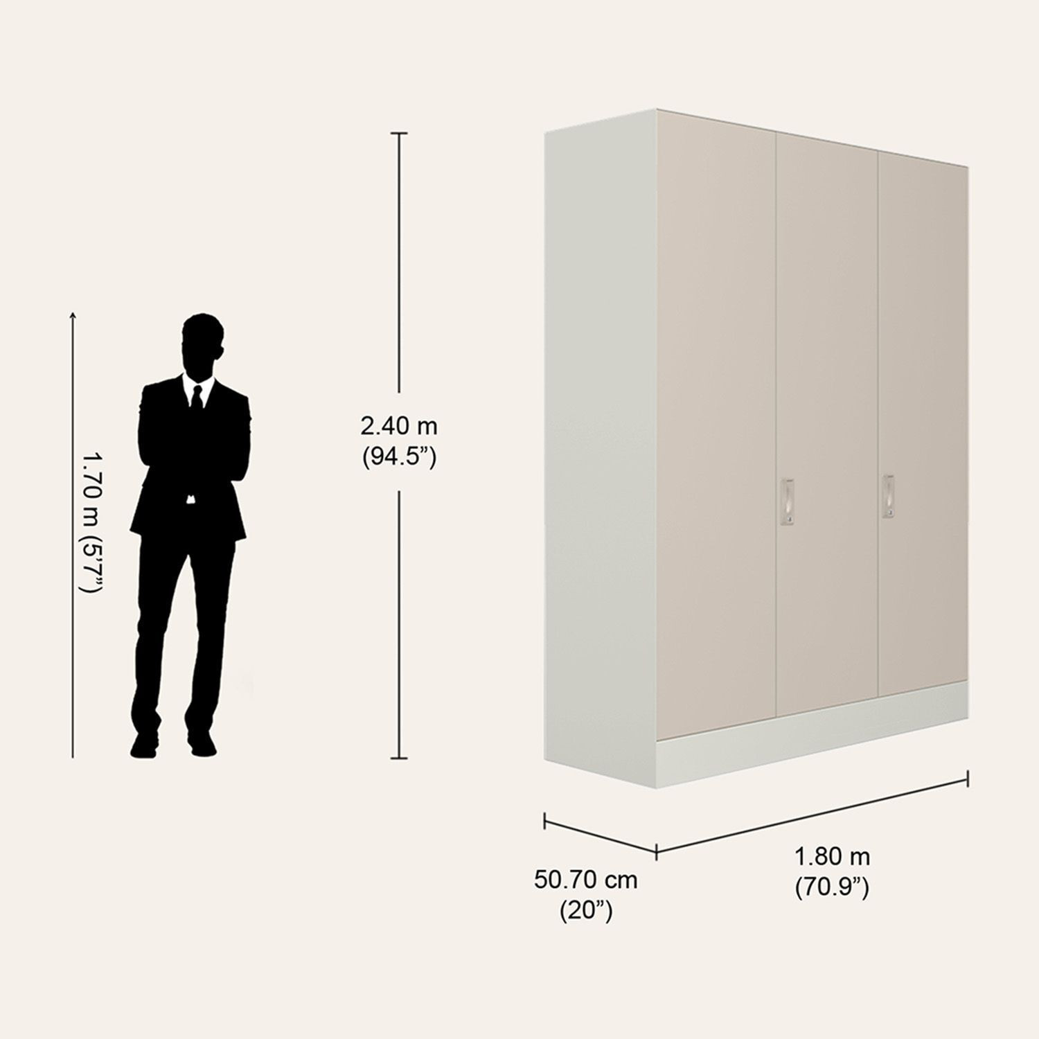 Image of Interio by Godrej Slimline XL Metal Almirah
