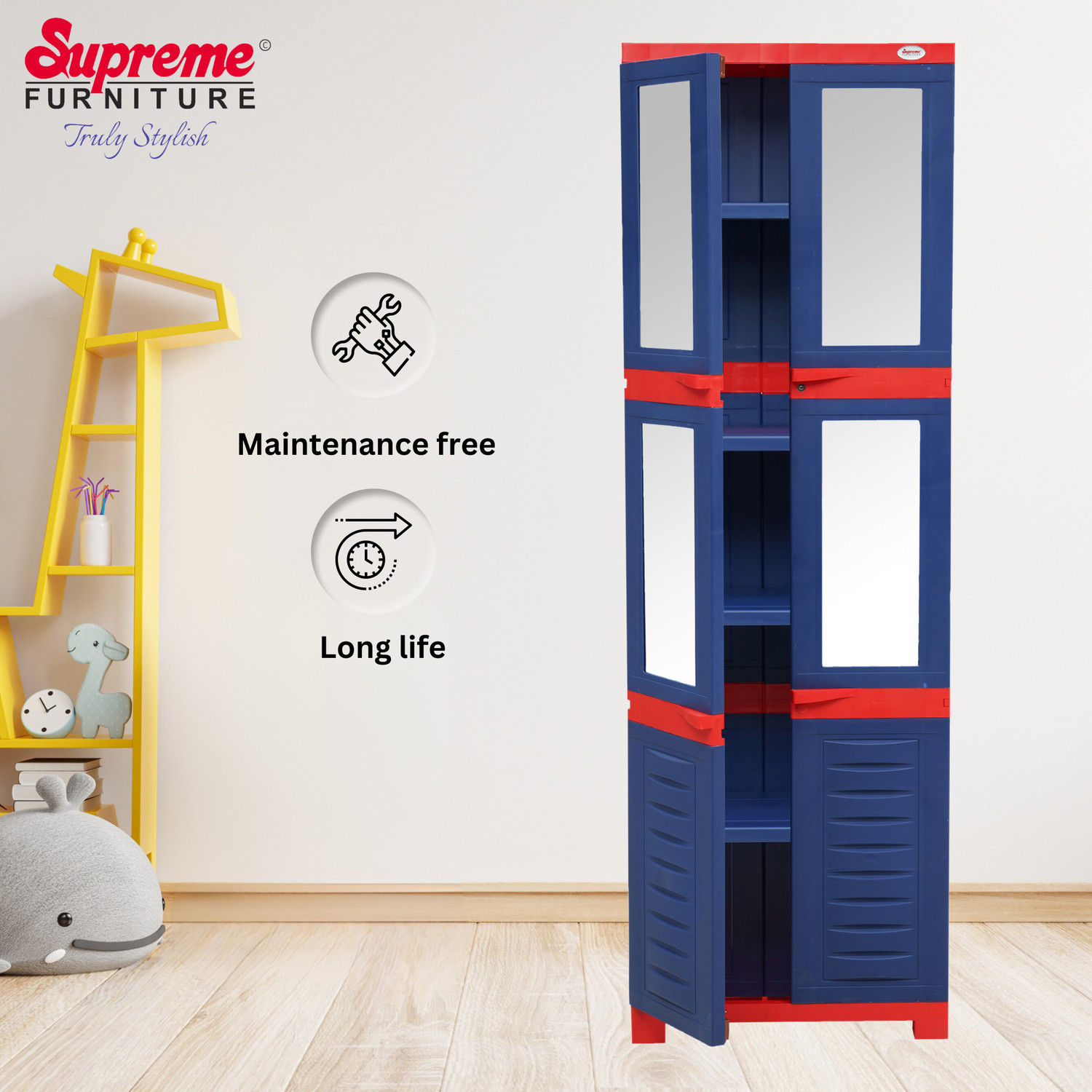 Image of Supreme Furniture FUSION 3 HM 2 Metal Almirah