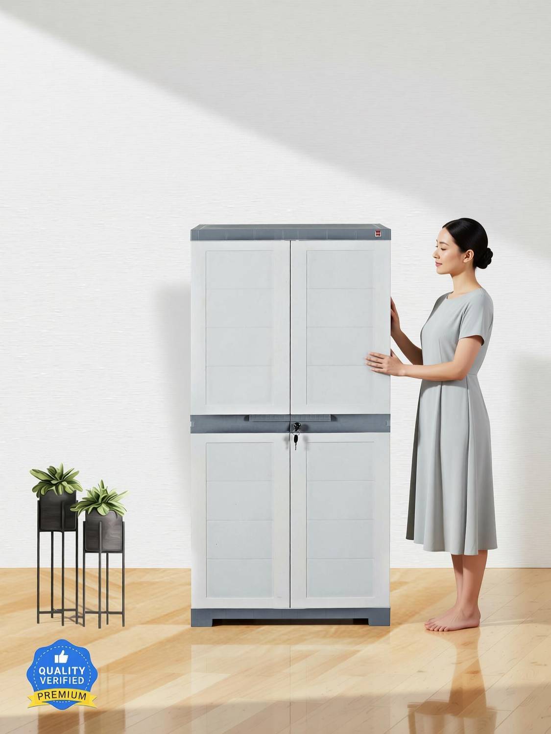Cello White Plastic Cupboard - Image 2