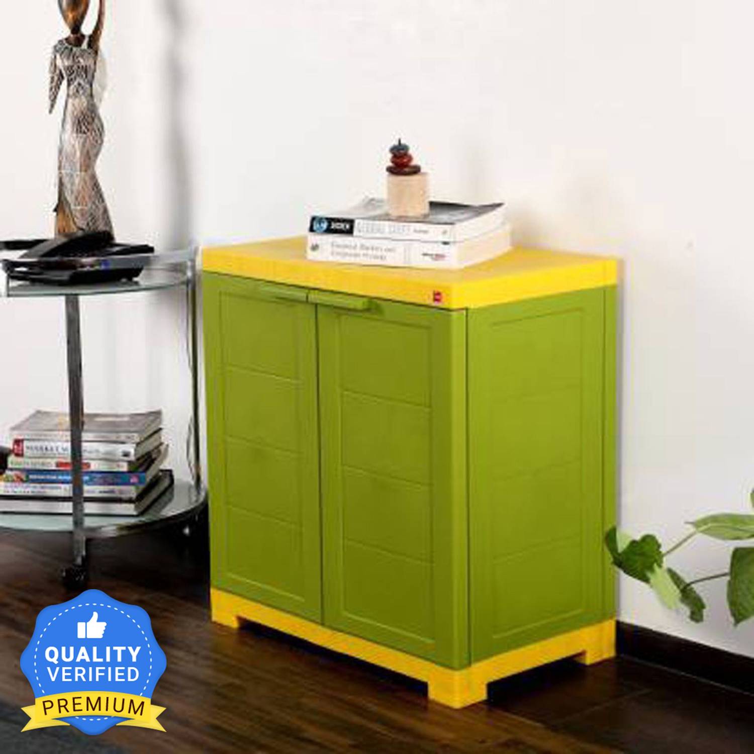 Cello Plastic Cupboard Green - Image 1