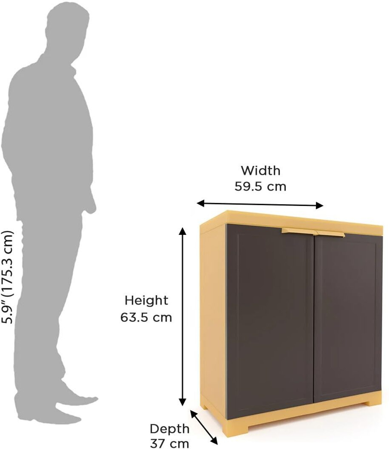 Image of Nilkamal Freedom FMS Plastic Cabinet for Multipurpose Storage Solution|Bedroom|Kids Room Plastic Almirah