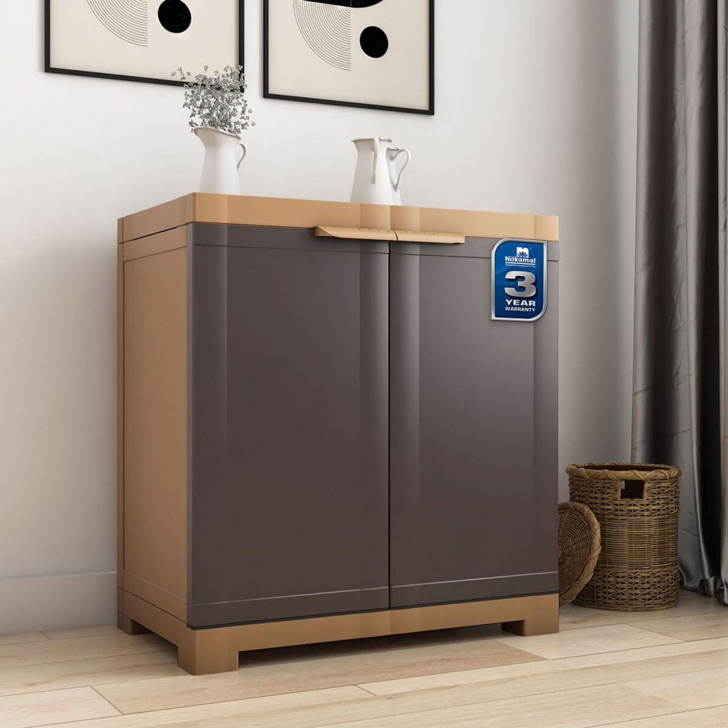 Image of Nilkamal Freedom FMS Plastic Cabinet for Multipurpose Storage Solution|Bedroom|Kids Room Plastic Almirah