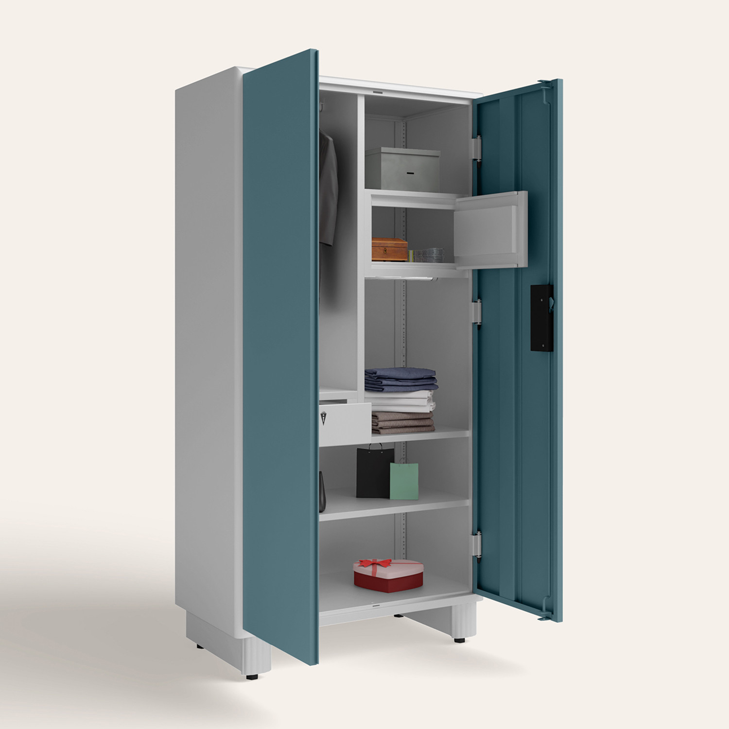 Image of Interio by Godrej Wardrobe H1 2-Door Metal Almirah