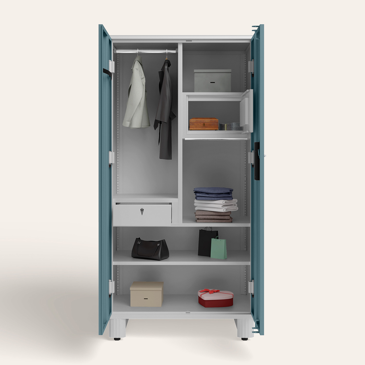 Image of Interio by Godrej Wardrobe H1 2-Door Metal Almirah