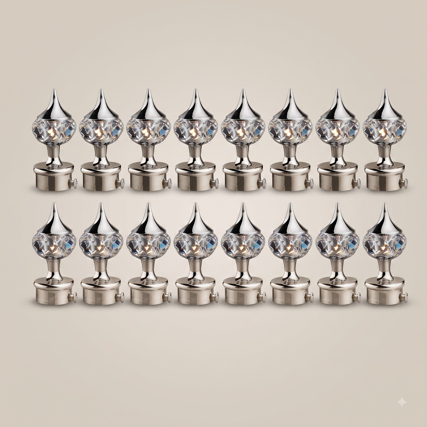 Image of fnk Silver Rod Rail Bracket Metal (Pack of 16)