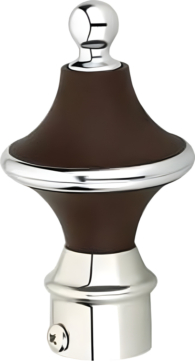 Image of ZedZero Brown Curtain Knobs, Curtain Rods, Rod Rail Bracket