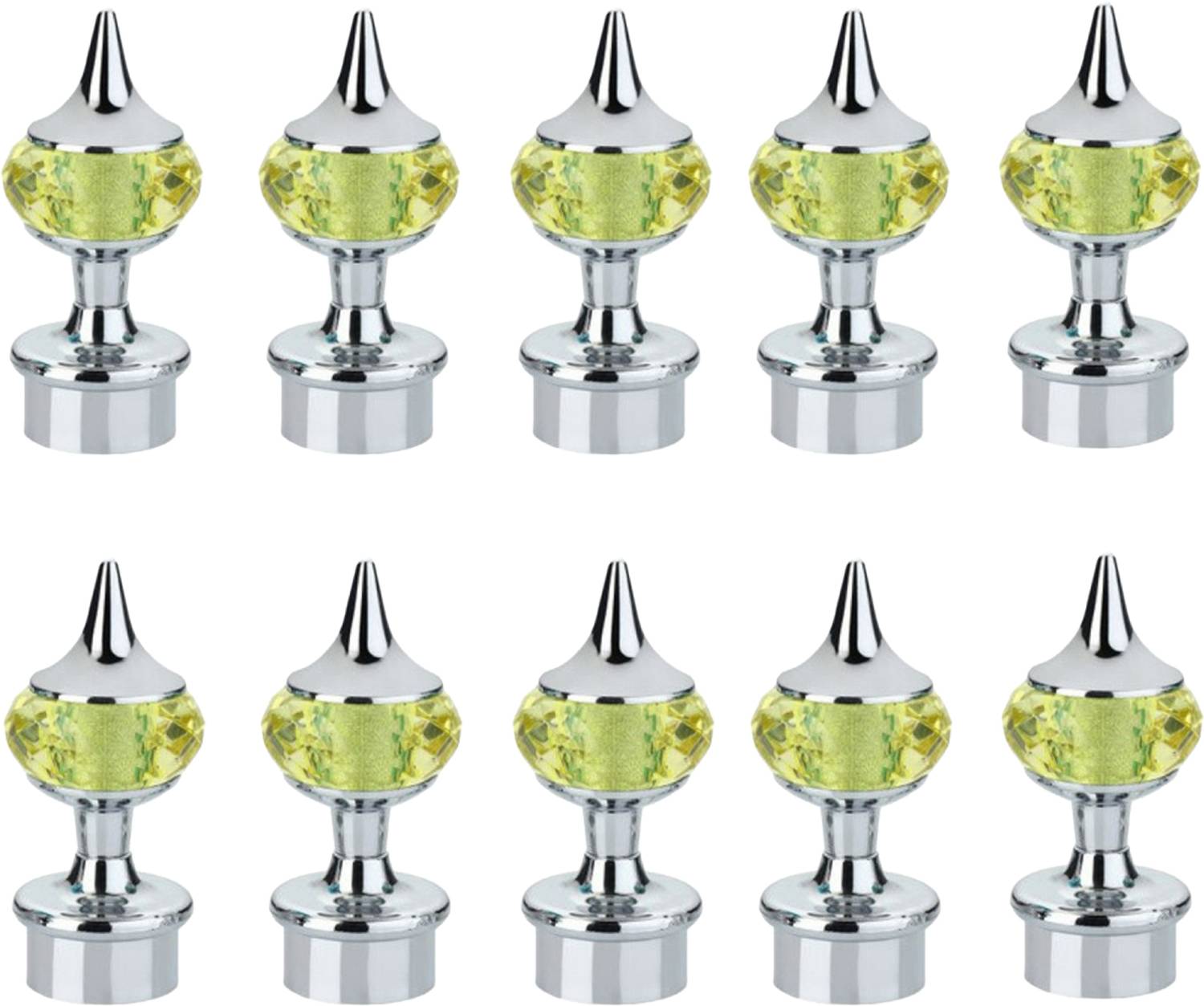 Bzcarts Light Green Curtain Knobs Metal Pack of 10 - Image 1