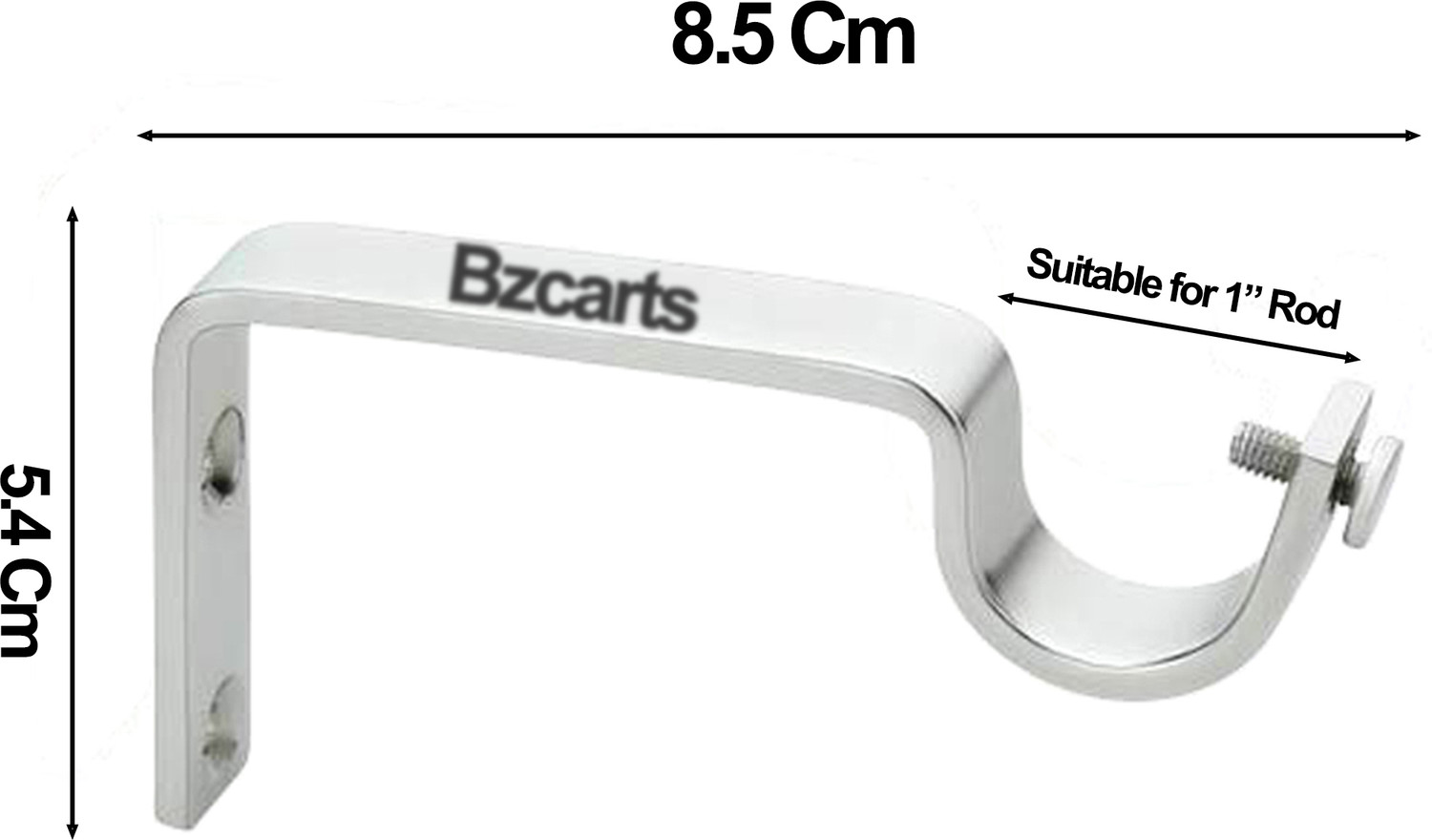 Image of Bzcarts Silver Rod Rail Bracket Metal (Pack of 16)