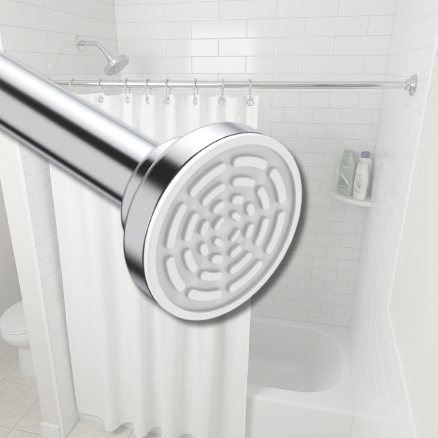 Image of Cantil Silver Curtain Rods