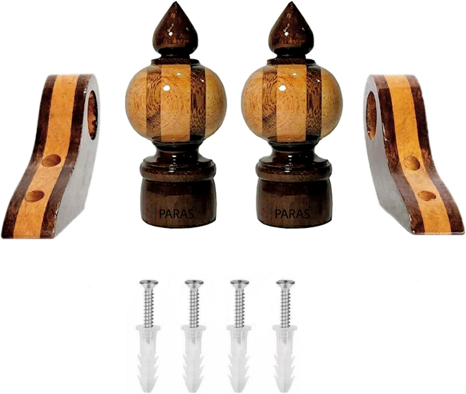 Image of Paras Brown Curtain Knobs