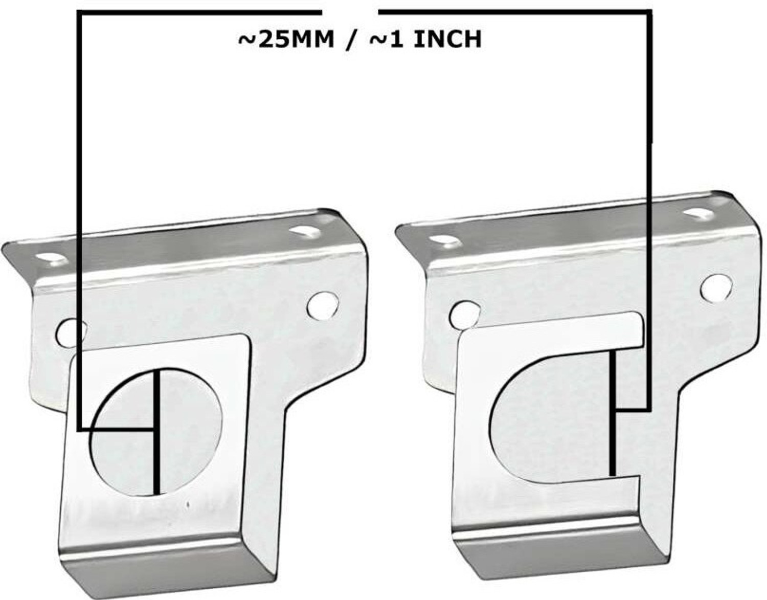 Image of flytech Silver Rod Rail Bracket Metal