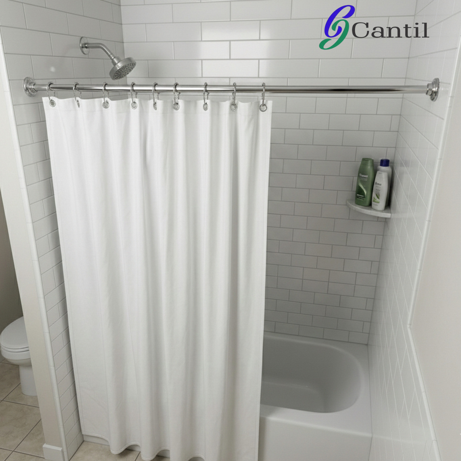 Image of Cantil Silver Curtain Rods