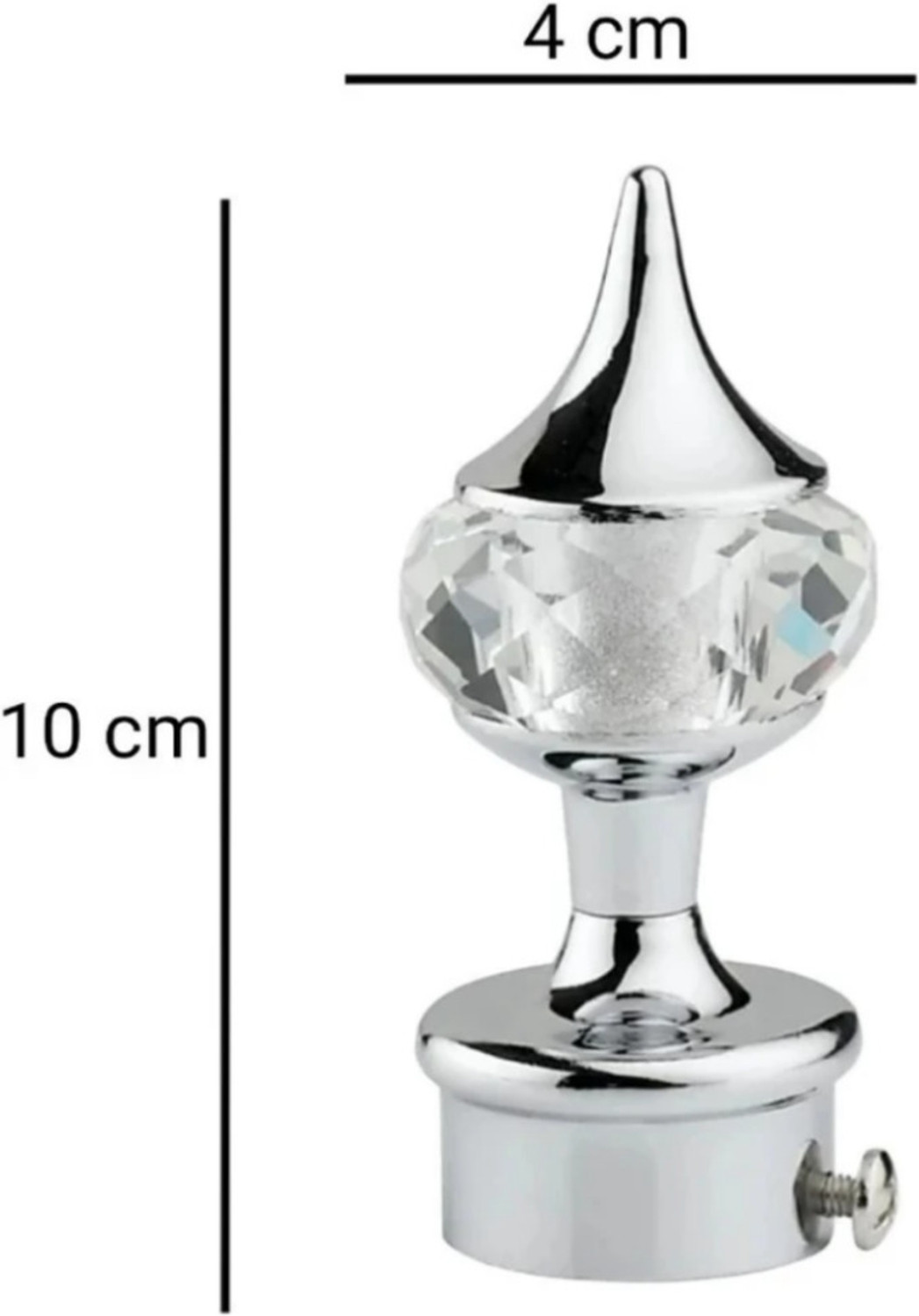 Image of Worldson Silver Curtain Knobs, Curtain Rods, Rod Rail Bracket Metal