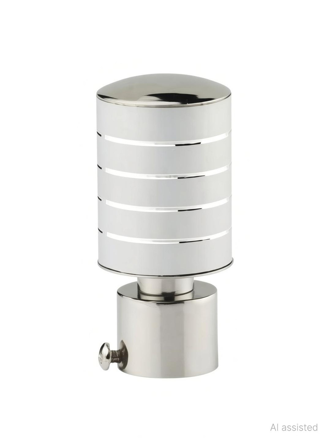 Image of ZAPEX Silver Rod Rail Bracket, Curtain Knobs Metal