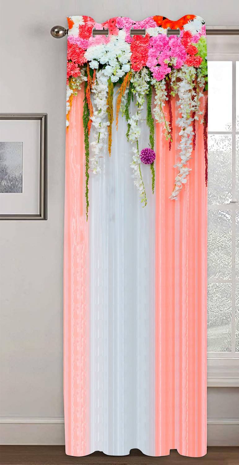 ABPLARGEST 274 cm (9 ft) Long Door Polycotton Room Darkening Curtain Single Curtain