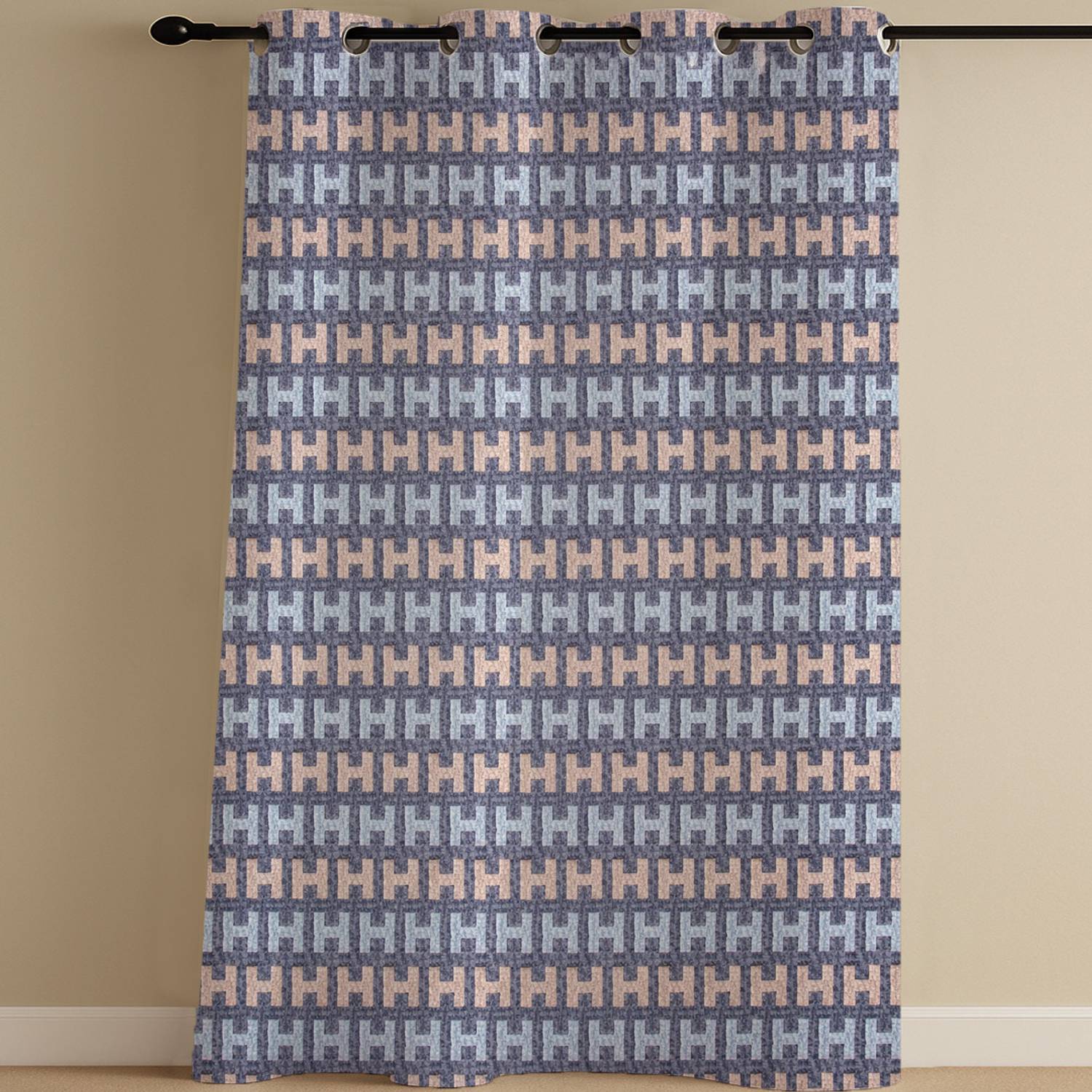 AKLTEXTILES 274 cm (9 ft) Long Door Cotton Room Darkening Curtain Single Curtain