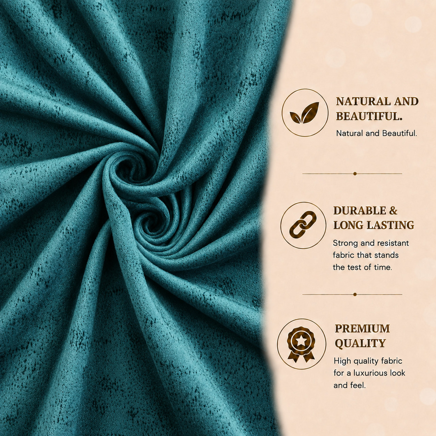 Image of Cortina 210 cm (7 ft) Door Velvet Blackout Curtain (Pack Of 2)