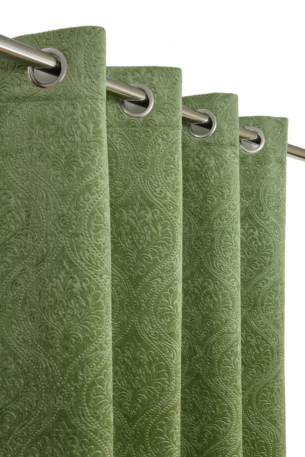 Image of Panipat Textile Hub 214 cm (7 ft) Door Velvet Room Darkening Curtain (Pack Of 2)