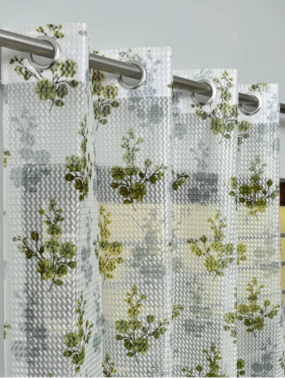 Achintya 153 cm (5 ft) Window Tissue Semi Transparent Curtain Single Curtain