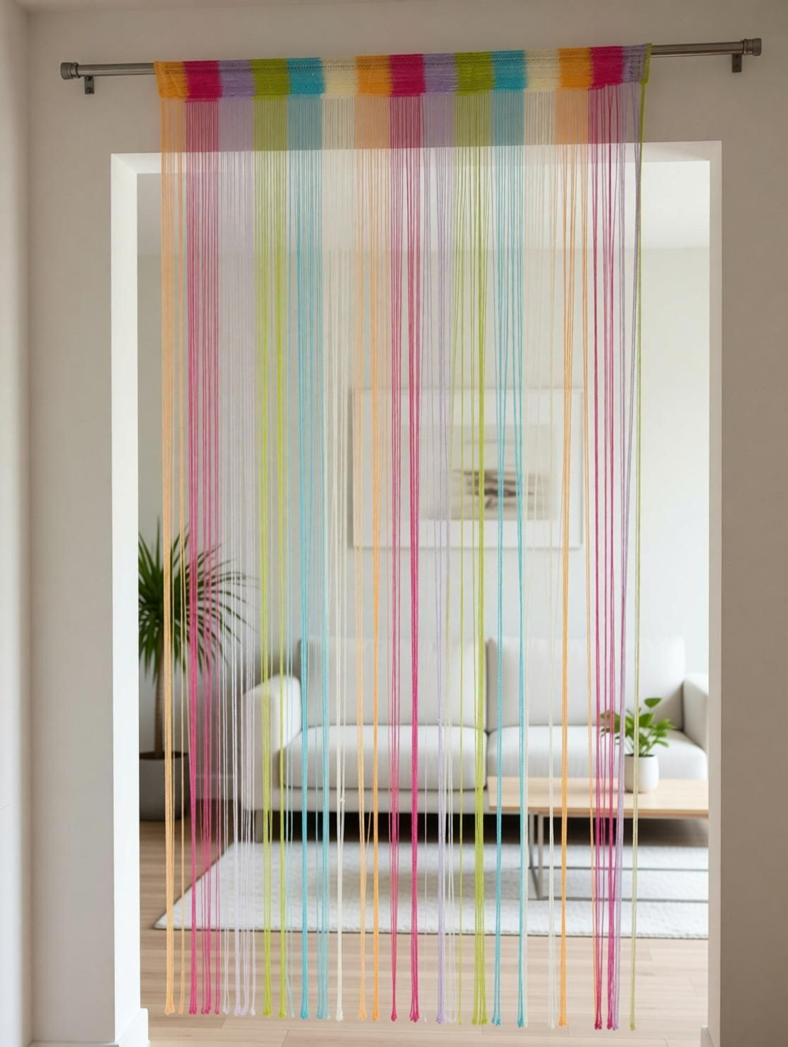Image of Yutiriti 213.36 cm (7 ft) Door Polyester Room Darkening Curtain Single Curtain