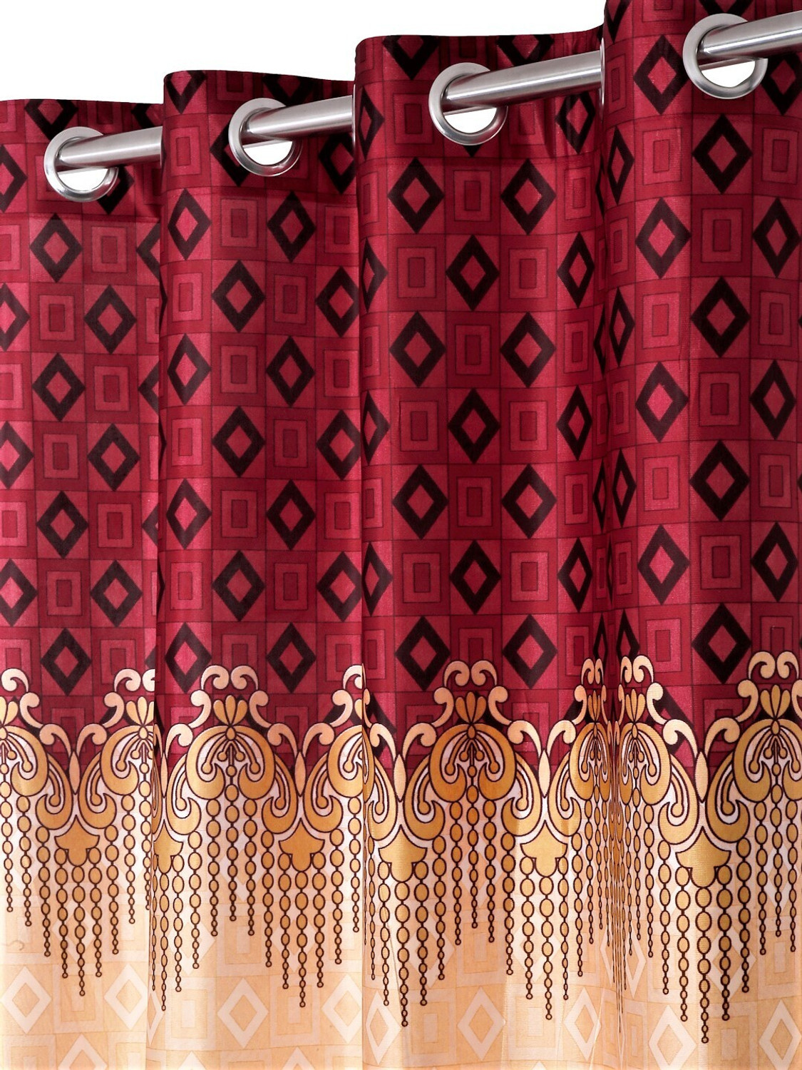 Image of Home Sizzler 153 cm (5 ft) Window Polyester Semi Transparent Curtain (Pack Of 4)