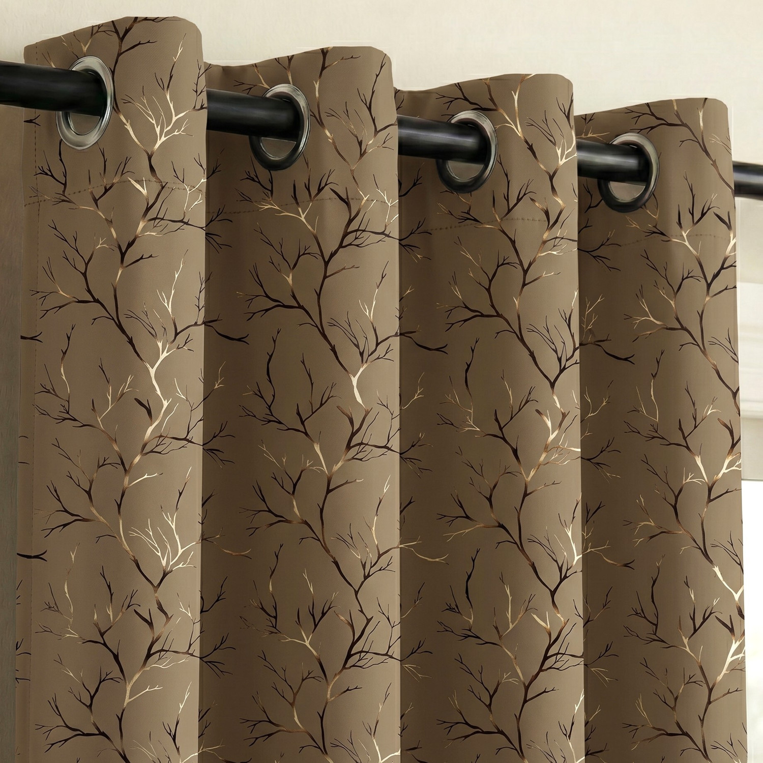 Image of Home Spark 183 cm (6 ft) Window Polyester Room Darkening Curtain (Pack Of 2)