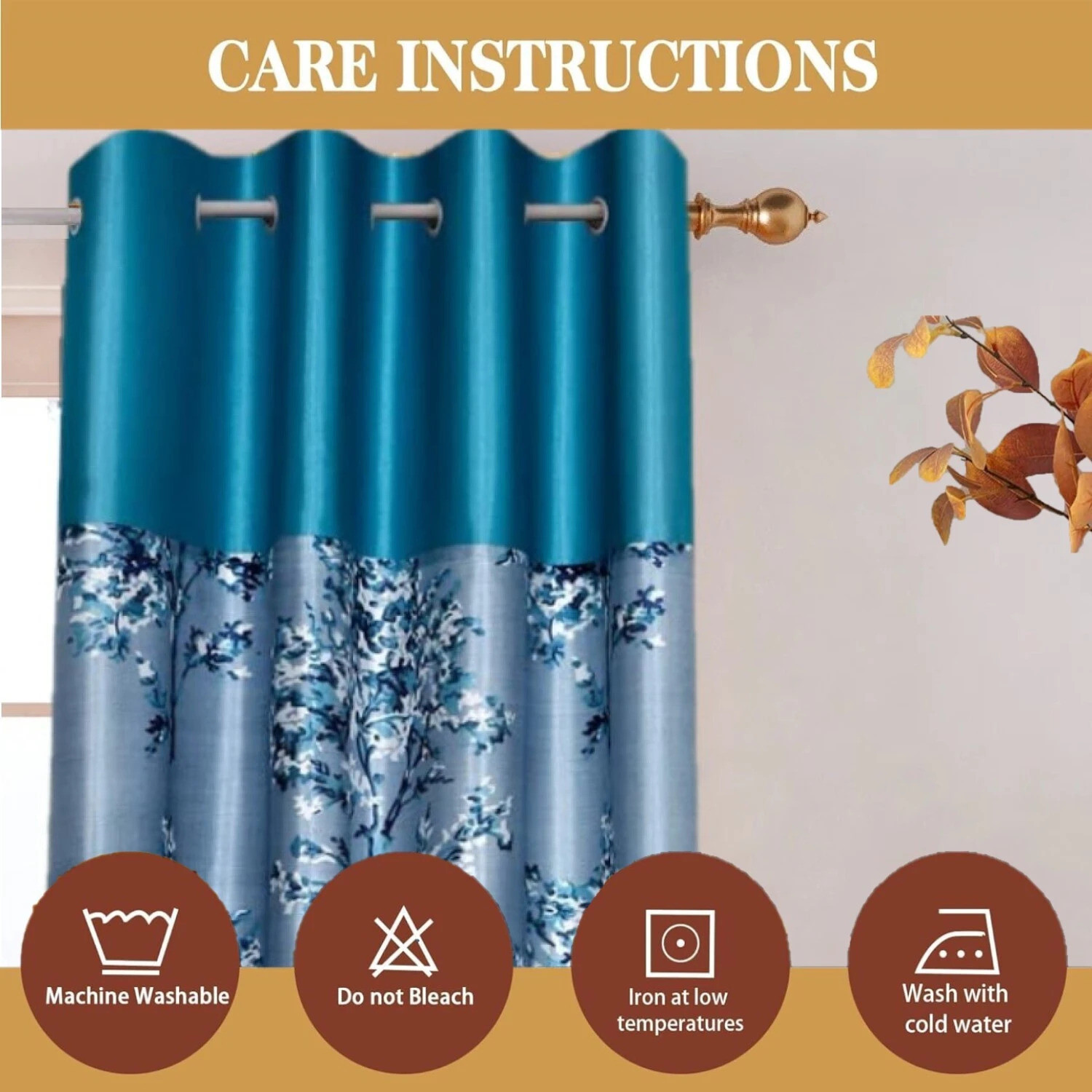 Image of DARSHANAM WORLD 152 cm (5 ft) Window Polyester Semi Transparent Curtain Single Curtain