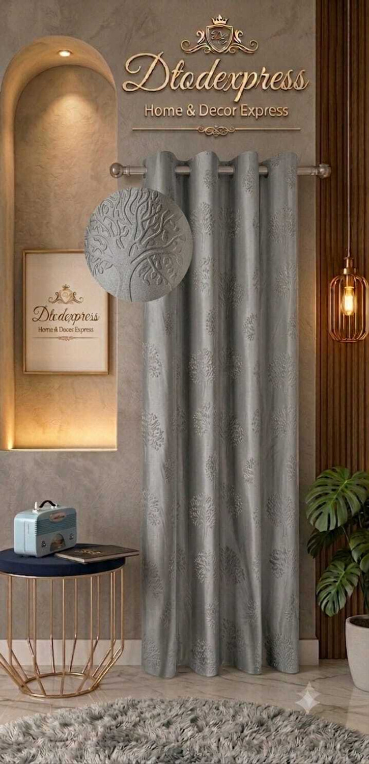 Image of DTODEXPRESS 213.3 cm (7 ft) Door Polyester Room Darkening Curtain Single Curtain