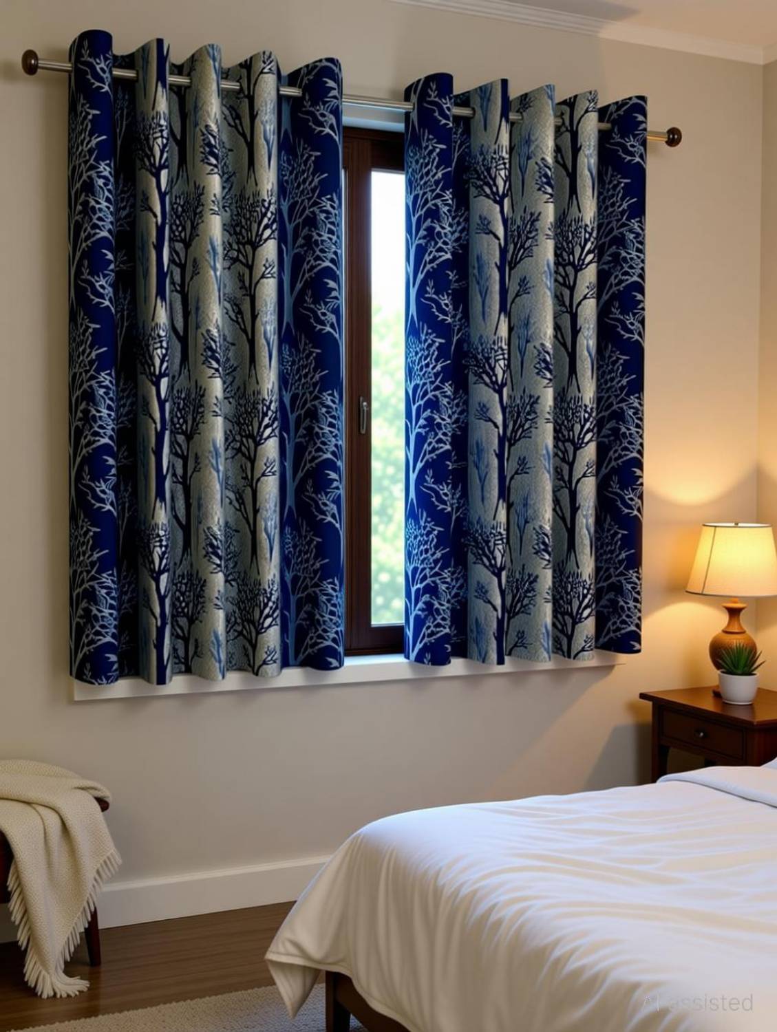 Adimanav 152.4 cm (5 ft) Window Polyester Semi Transparent Curtain (Pack Of 2)