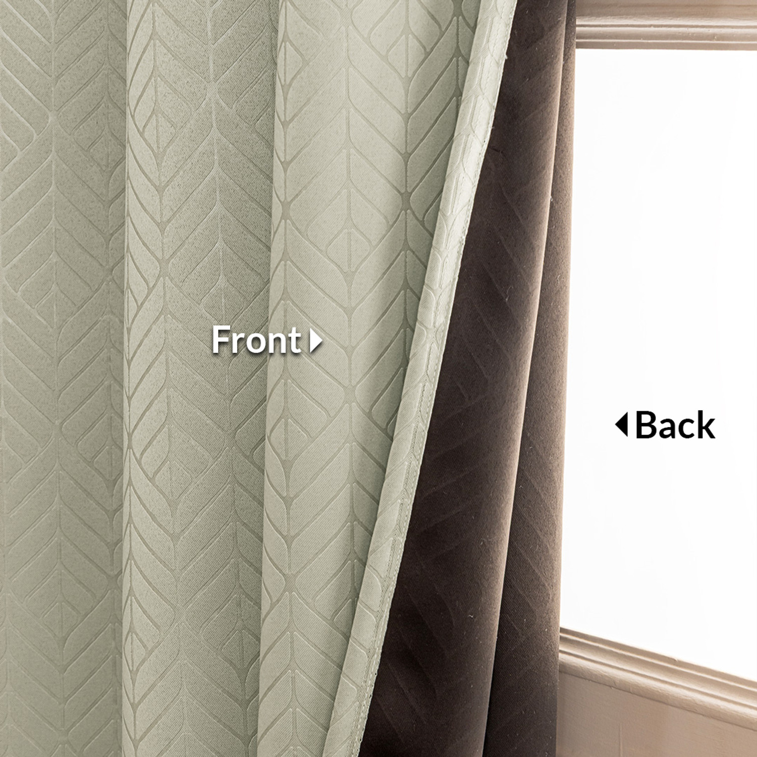 Image of HOMEMONDE 152.4 cm (5 ft) Window Polyester Blackout Curtain (Pack Of 2)