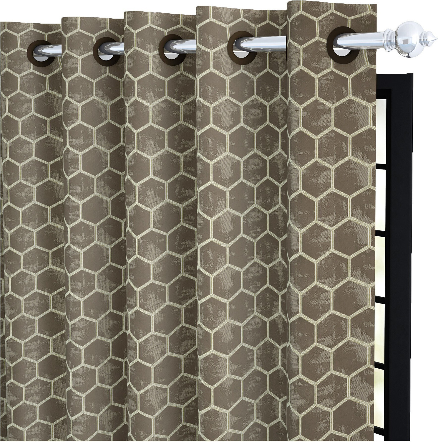 Image of Story@home 152 cm (5 ft) Window Jacquard Room Darkening Curtain Single Curtain
