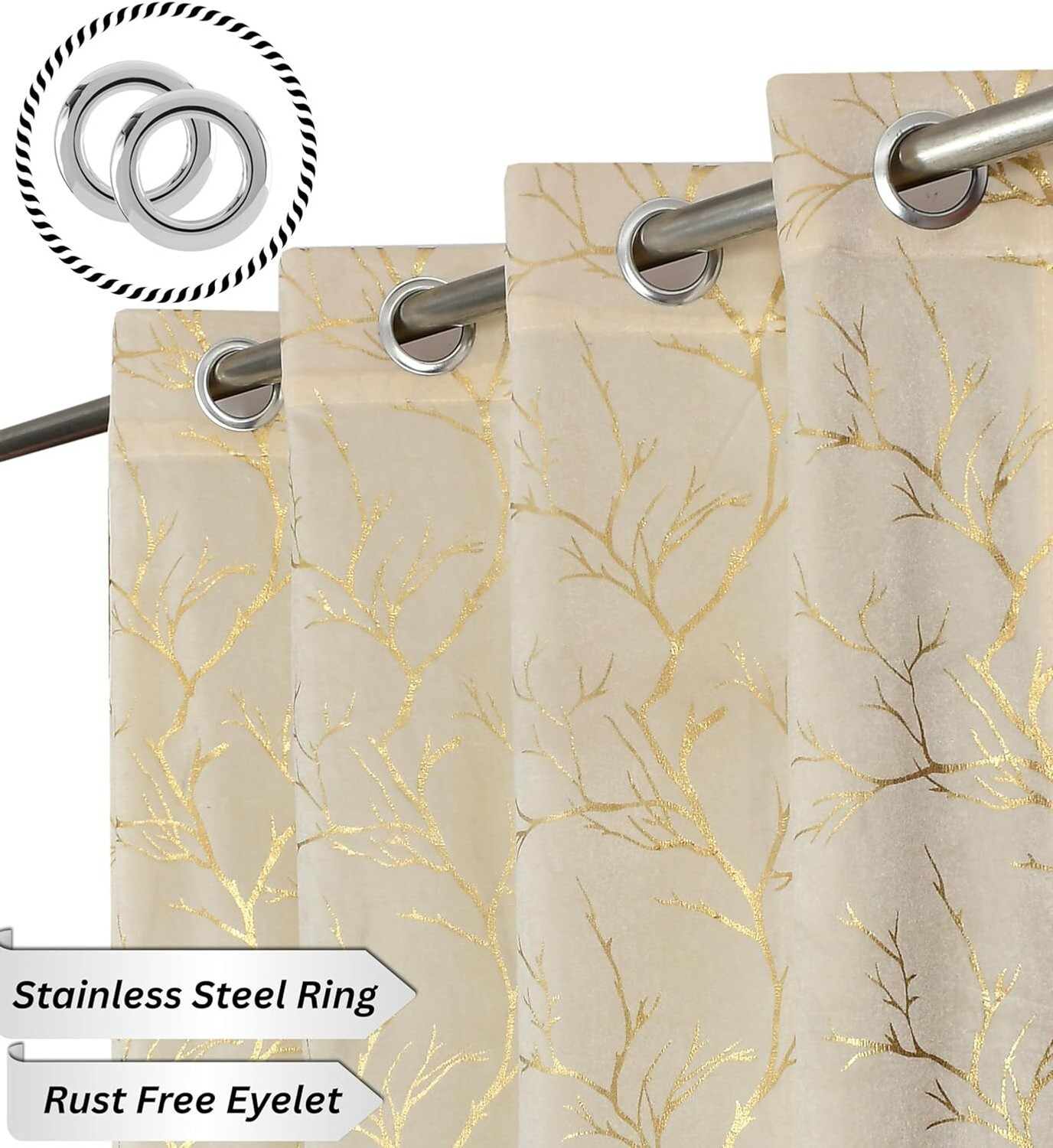 Image of Home Stylish 213 cm (7 ft) Door Velvet Room Darkening Curtain (Pack Of 2)