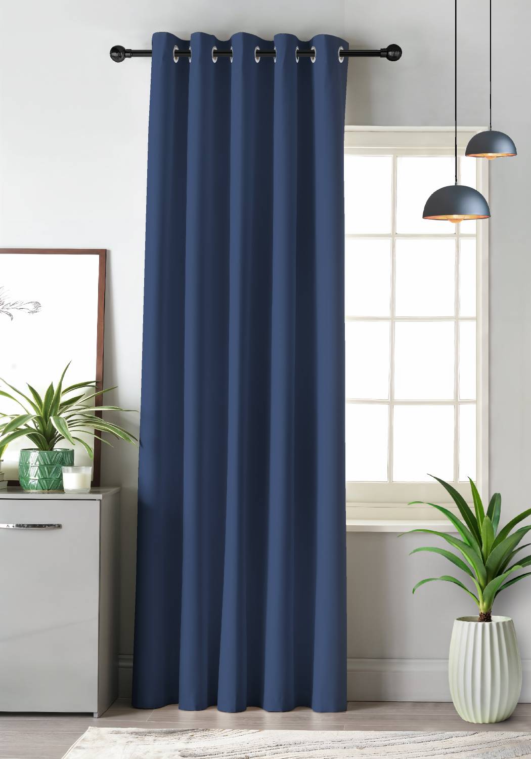 Casableu 213.36 cm (7 ft) Door Polyester Blackout Curtain Single Curtain