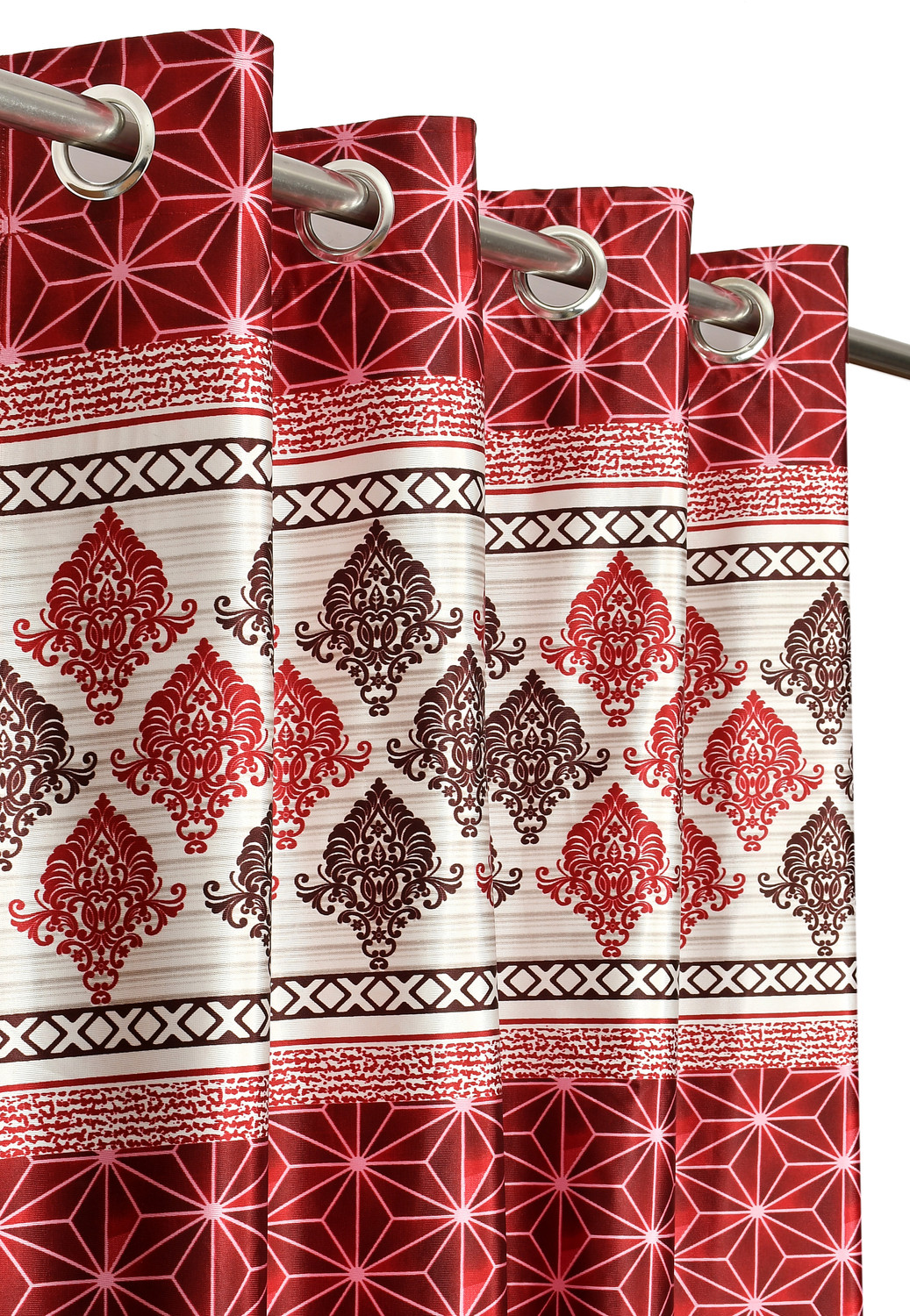 Image of Panipat Textile Hub 274 cm (9 ft) Long Door Polyester Semi Transparent Curtain (Pack Of 2)