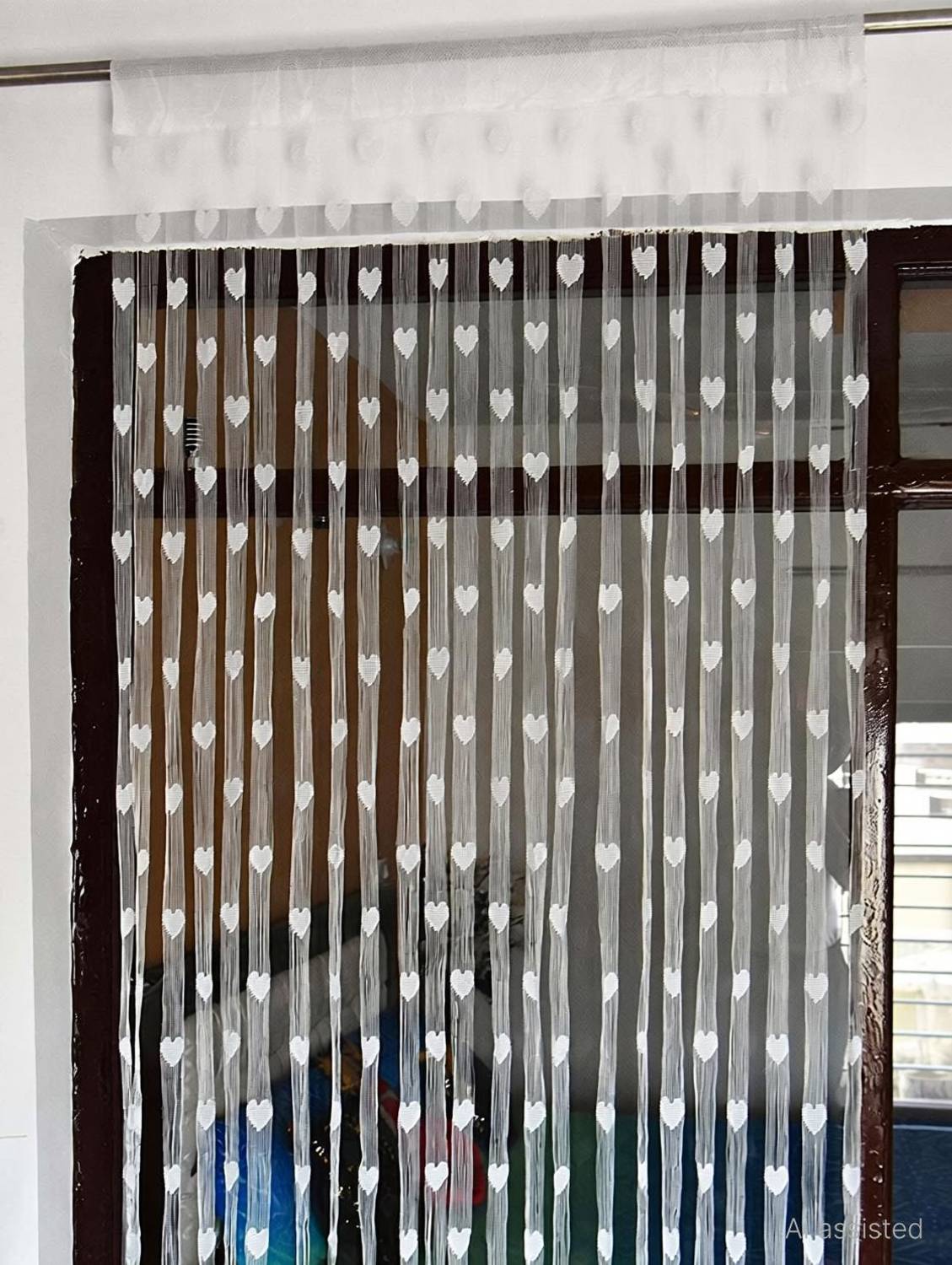 BIGWHEEL 213 cm (7 ft) Window Polyester, Net Semi Transparent Curtain Single Curtain
