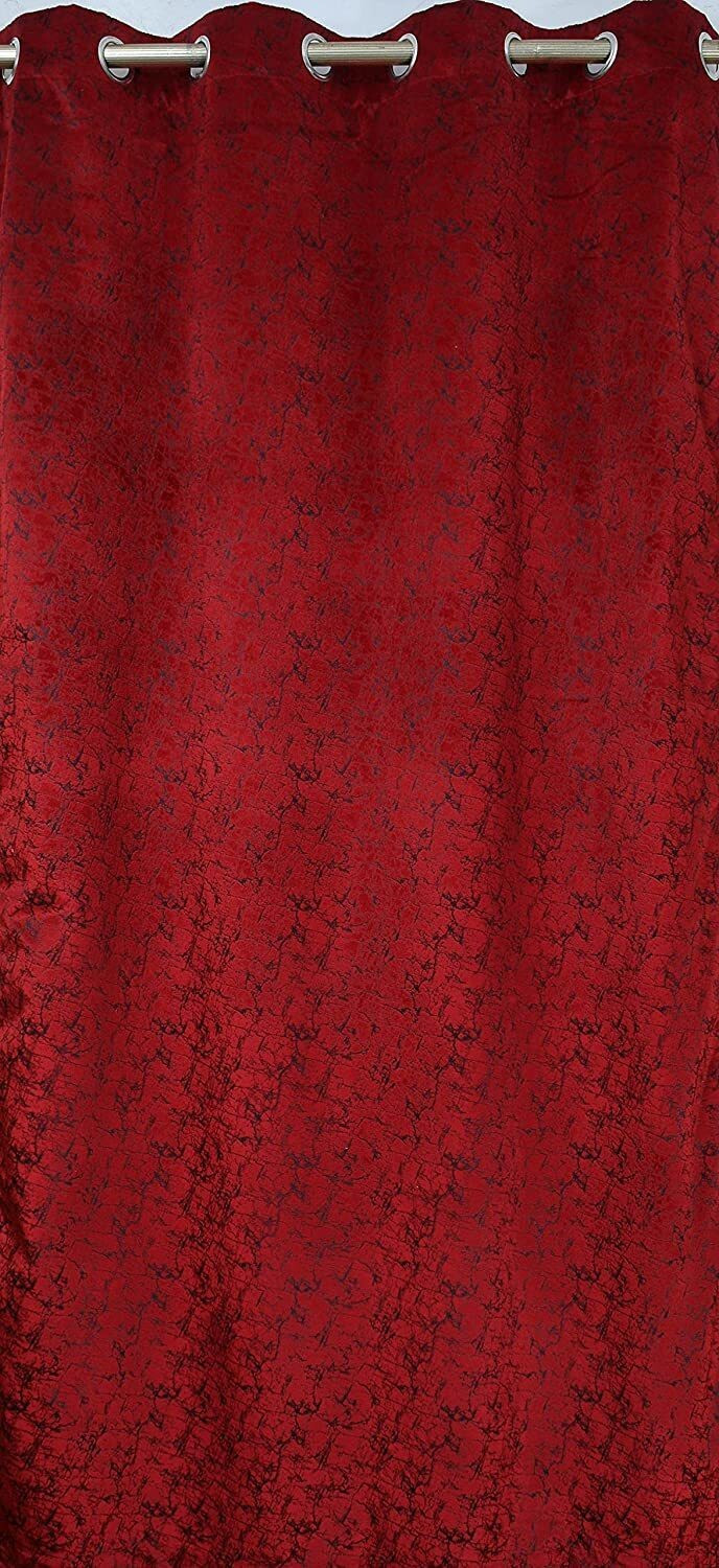Image of Kraftiq Homes 243 cm (8 ft) Door Velvet Room Darkening Curtain Single Curtain