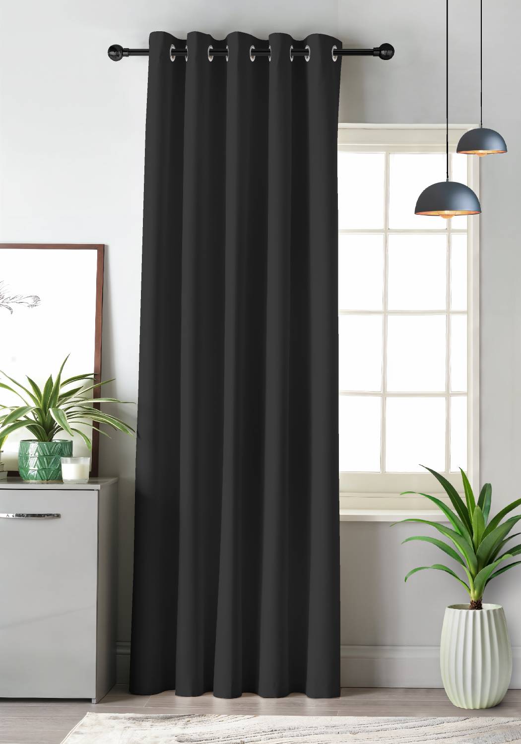 Casableu 274.32 cm (9 ft) Long Door Polyester Blackout Curtain Single Curtain