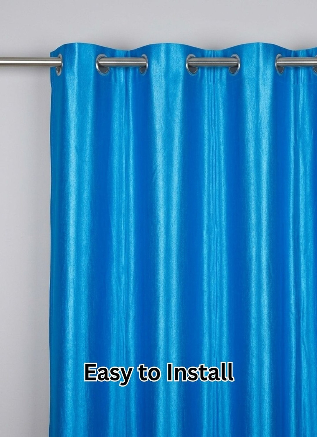 Image of Kanodia Poly Fab 213 cm (7 ft) Door Polyester Semi Transparent Curtain Single Curtain
