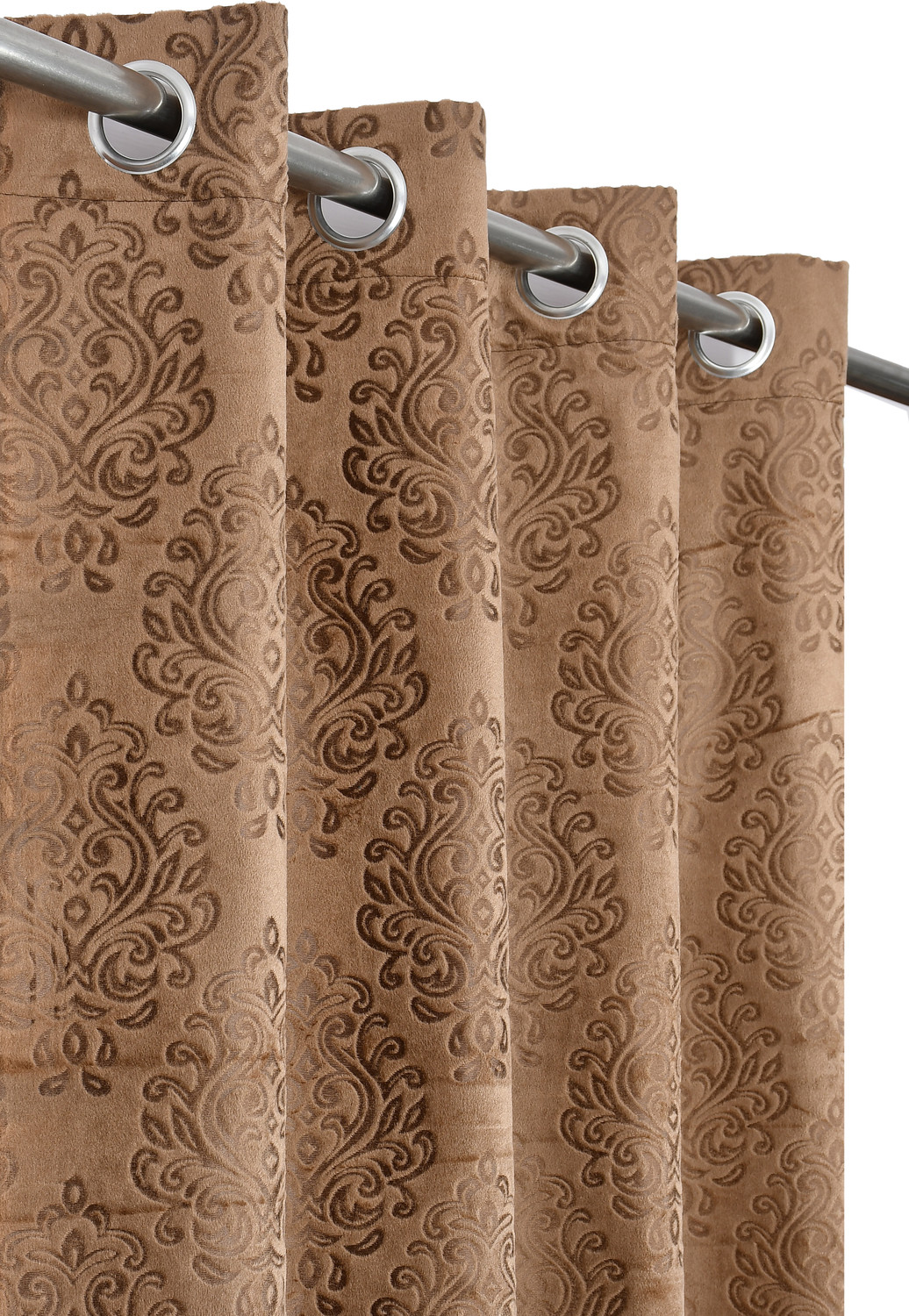 Image of Kraftiq Homes 274 cm (9 ft) Long Door Velvet Room Darkening Curtain Single Curtain