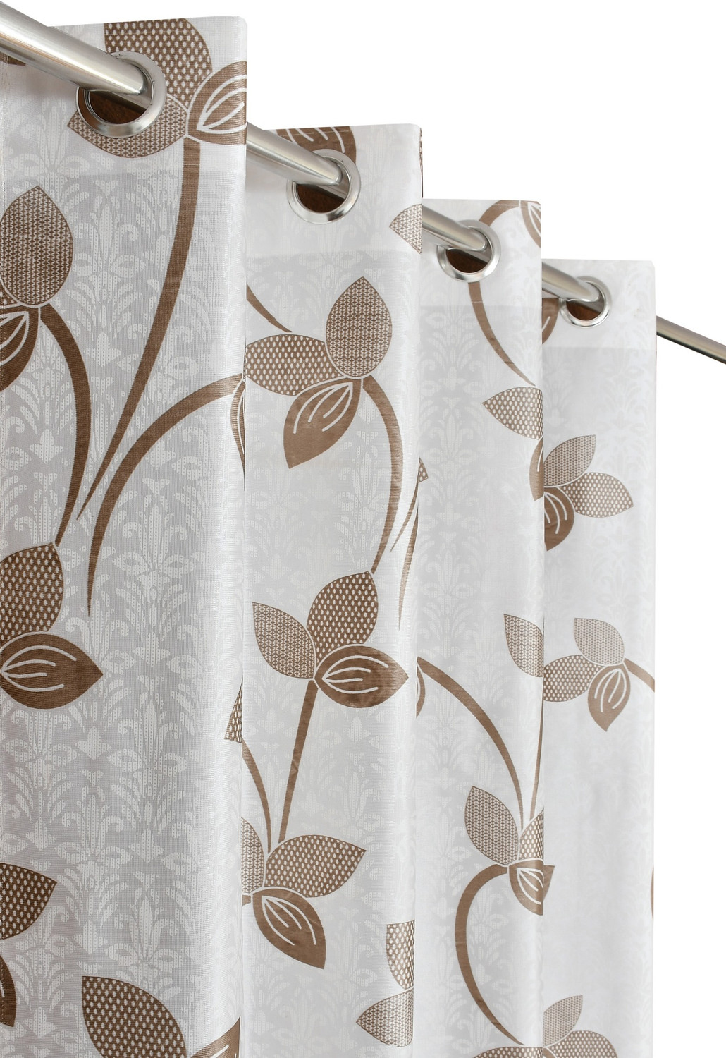 Image of kiara Creations 213 cm (7 ft) Door Polyester Semi Transparent Curtain (Pack Of 3)